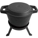 Traditioneller Dutch Oven aus Gusseisen, 8 Liter, Lagerfeuertopf für perfekte...