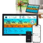 WLAN Funk Wetterstation mit XXL-Farb-Display – 5 Tage Wettertrend, Thermomete...