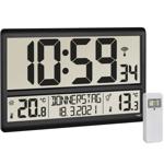 Digitale XL-Funkuhr: Mit Aussen-/Innentemperatur & grossem Display, präzise, ...