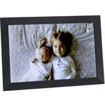 Digitaler Bilderrahmen in edlem schwarzen Rahmen mit App-Steuerung & weltweit...