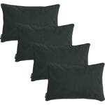 4er-Set Deko-Outdoorkissen dunkelgrau - Wasserabweisend, UV-Schutz, recycelt ...