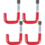 Stabile Wandhaken mit Gummierung, 4-tlg, je 40 kg, 12x8 cm : schonende & sich...