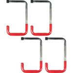 Schwerlast-Wandhaken mit Gummierung, 4-tlg, je 45 kg, 26x15 cm : schonende & ...