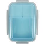 Stabile Lunchbox mit Kunststoff Clip-Deckel, 3-Fächer, 1,2 l: Für portioniert...