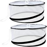 2er-Set Runde Insekten-Abdeckhaube für Lebensmittel, faltbar: Schützt effekti...