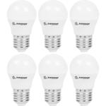 6er-Set LED-Tropfenlampe G45 E27 - Dimmbare 5W LED-Glühbirne 400 lm 3000K war...
