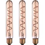 3er-Set LED Filament Lampe Röhre T30 E27 - 4W Dimmbar - 240lm Warmweiss 3000K...