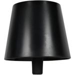 Akku-Flaschenlampe, schwarz, Ø18x11,5cm: Kabellose LED-Tischleuchte für stimm...