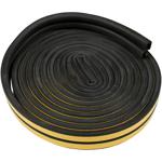 D-Profil Zugluft Dichtungsstreifen Schwarz 2er-Set (3m x 9x4mm): Selbstkleben...