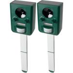 2er-Set Universal Solar Tiervertreiber mit Ultraschall und Blitzlicht, Reichw...