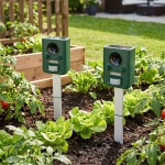 2er-Set Universal Solar Tiervertreiber mit Ultraschall und Blitzlicht, Reichw...