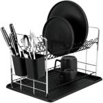 Stabiles Abtropfgestell, matt-schwarz: Stilvolle & praktische Abtropfhilfe fü...