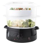 Elektrischer Dampfgarer (6L, 800W), schwarz-roségold: Für schonendes & gesund...