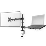 Vollbewegliche Monitorhalterung mit Laptop-Ablage für den Schreibtisch: Mehr ...