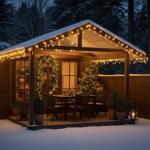 Stimmungsvolle LED Lichterkette 14m, 192 LEDs, warmweiss: 7 Leuchtmodi, batte...