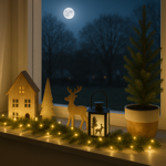 Wunderbare 100 LEDs Lichterkette 7,5 m warmweiss – IP44 Wasserdicht, Batterie...