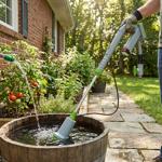 Mobile Akku-Tauchpumpe für Regentonnen: Bequeme Gartenbewässerung ohne Stroma...