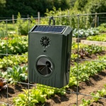 Solar Ultraschall Vogelvertreiber, Mobile Taubenabwehr, IP54 wasserdicht, Int...