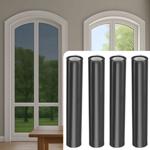 4er-Set Sichtschutzfolie grau-matt, 60 x 200 cm - selbstklebende Fensterfolie...