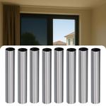 8er-Set Sichtschutzfolie silber-matt, 60 x 200 cm - selbstklebende Spiegelfol...