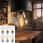 6er-Set LED Filament Lampe G45 E27 4W 400lm Warmweiss 2500K Vintage Glühbirne...