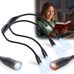 2er-Set LED-Leseleuchte zum Umhängen: Dimmbar, 3 Farbtemperaturen, Akku – Fre...