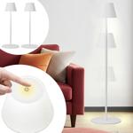2er-Set Moderne höhenverstellbare LED-Stehlampe, dimmbar, weiss, 50 /90/130 c...