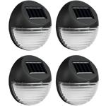 4er-Set Kompakte Solar LED Wandleuchte & Zaunleuchte: Stilvolle Aussenbeleuch...