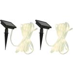 2er-Set Flexibler Solar Lichtschlauch 7m mit 50 LEDs: Stimmungsvolle Beleucht...