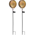 2er-Set Dekorative Solarblume Gartenstecker im edlen Rost Design (Höhe 98 cm)...