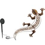 Dekorative Solar Wandlampe Gecko: Romantische Aussenbeleuchtung, kabellos & s...