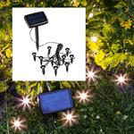 LED Solar Gartenstrahler mit 10 Bodenspots – Pflanzen- & Baumbeleuchtung – Wa...