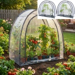 2er-Set Robustes Foliengewächshaus und Überwinterungszelt, 175x186x84 cm: Ein...