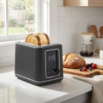 Moderner LED Toaster (Matt-Anthrazit) mit 7 präzisen Röststufen: Perfekt gebr...