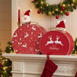 Zauberhaftes Weihnachtskoffer 2er-Set Rentier Motiv - Perfekt als stabiler Ge...