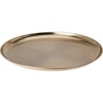 Exklusives Serviertablett & Dekotablett aus Metall, goldfarben, Ø39 cm - Mode...