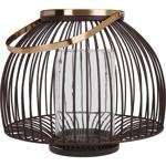 Elegantes Metall-Windlicht mit Glaseinsatz - Stimmungsvolle Akzente für drinn...