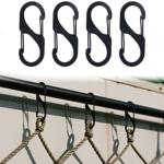 Karabiner-S-Haken 4er-Set, 5 x 2,2 cm: Robuste Mehrzweckhaken für sicheren Ha...