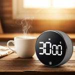 Digitaler Küchen-Timer mit Drehrad - Praktische Eieruhr mit Magnet, lautem Al...