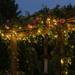 Helle Solar Lichterkette mit 480 warmweissen LEDs, 21 m & 40 Stunden Leuchtda...