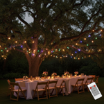 Helle Solar Lichterkette mit 480 mehrfarbigen LEDs, 21m & 40 Stunden Leuchtda...