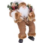 Zauberhafter sitzender Weihnachtsmann Deko Figur mit Sack – perfekte Weihnach...