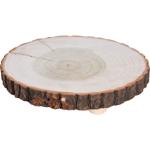 Baumstammscheibe mit Sockel aus Paulownia-Holz, 31 x 31 x 6 cm, nachhaltig - ...