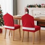 Weihnachtsmann Stuhlbezug im 2er-Set, festliche Weihnachtsdeko für Stühle, pe...