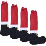 Festliche Weihnachts-Deko für Tischbeine – 4er-Set Tischbeinbezug – Sorgen Si...