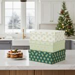 Festliches Geschenkboxen-Set: 3 Boxen für Weihnachten mit eleganten Schneeflo...