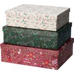 Elegante Weihnachts-Geschenkboxen 3er-Set, rechteckig - Edle Geschenkschachte...