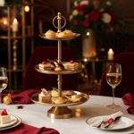 Hochwertige 3-Etagen Etagere in Messing-Gold, vielseitig einsetzbar als Küche...