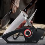 Messerschärfer 5-in-1 für glatte & gezahnte Klingen - Scherenschärfer mit Ein...