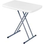 Camping Klapptisch, höhenverstellbar, weiss: Outdoor-Falttisch, stabil & leic...